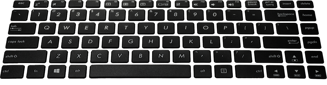 Full-size ergonomic keyboard